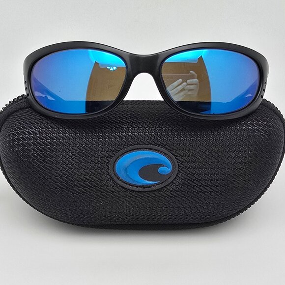*SOLD*Costa Del Mar Fathom Gen 1 Black Frame Polarized 580G Blue Lens Sunglasses - Picture 1 of 16